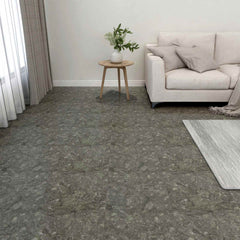 vidaXL Flooring Planks Gray and White 5.11 m² 55 pcs PVC 1
