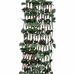 147751 vidaXL Willow Trellis Fences 5 pcs with Artificial Leaves 180x30 cm 3