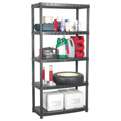 vidaXL Storage Shelf 5-Tier Black 85x40x185 cm Plastic 1