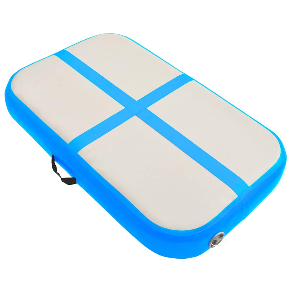 vidaXL Inflatable Gymnastics Mat with Pump 60x100x10 cm PVC Blue 3