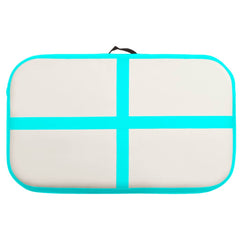 Inflatable Gymnastics Mat with Pump PVC Depth 100 cm Height 15 cm Green 60 cm