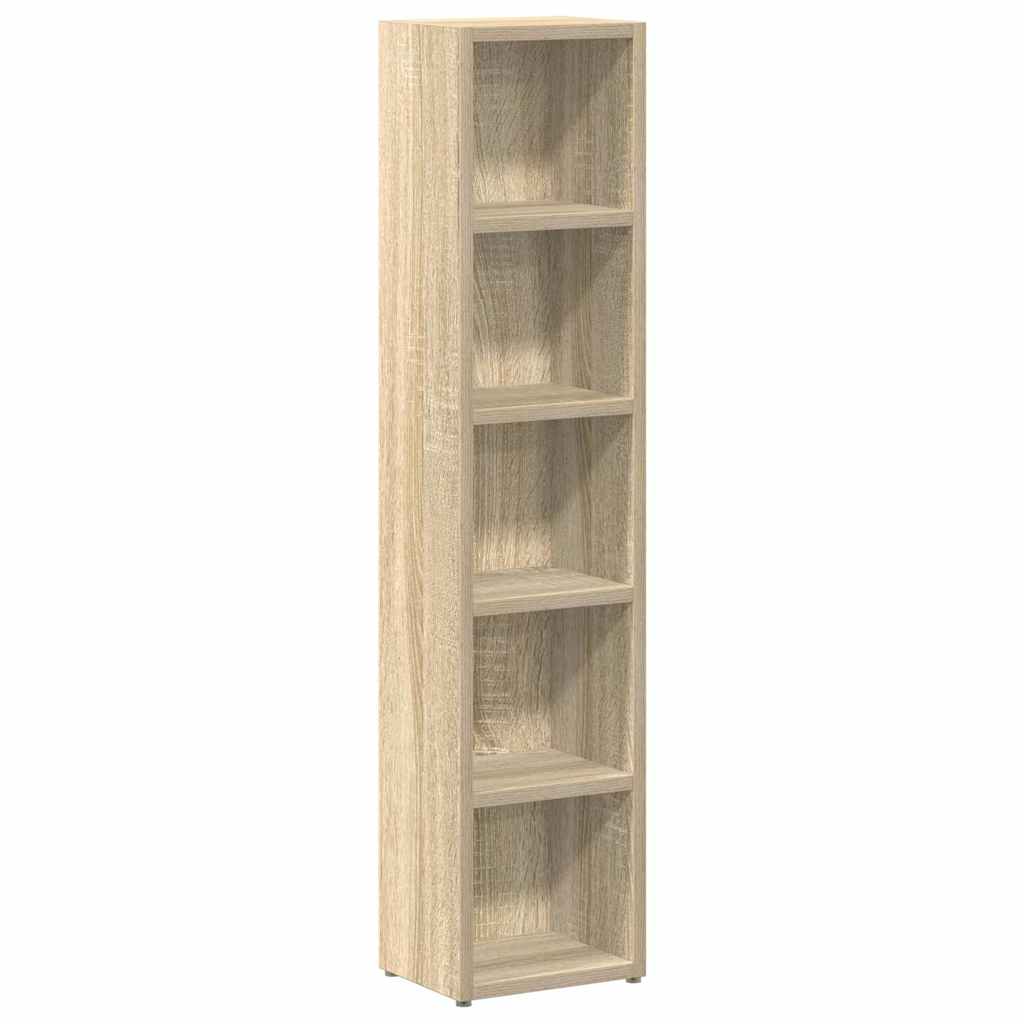 vidaXL CD Cabinet | Set of 2 | Sonoma oak | Engineered wood | Tall | CD Cabinet 5