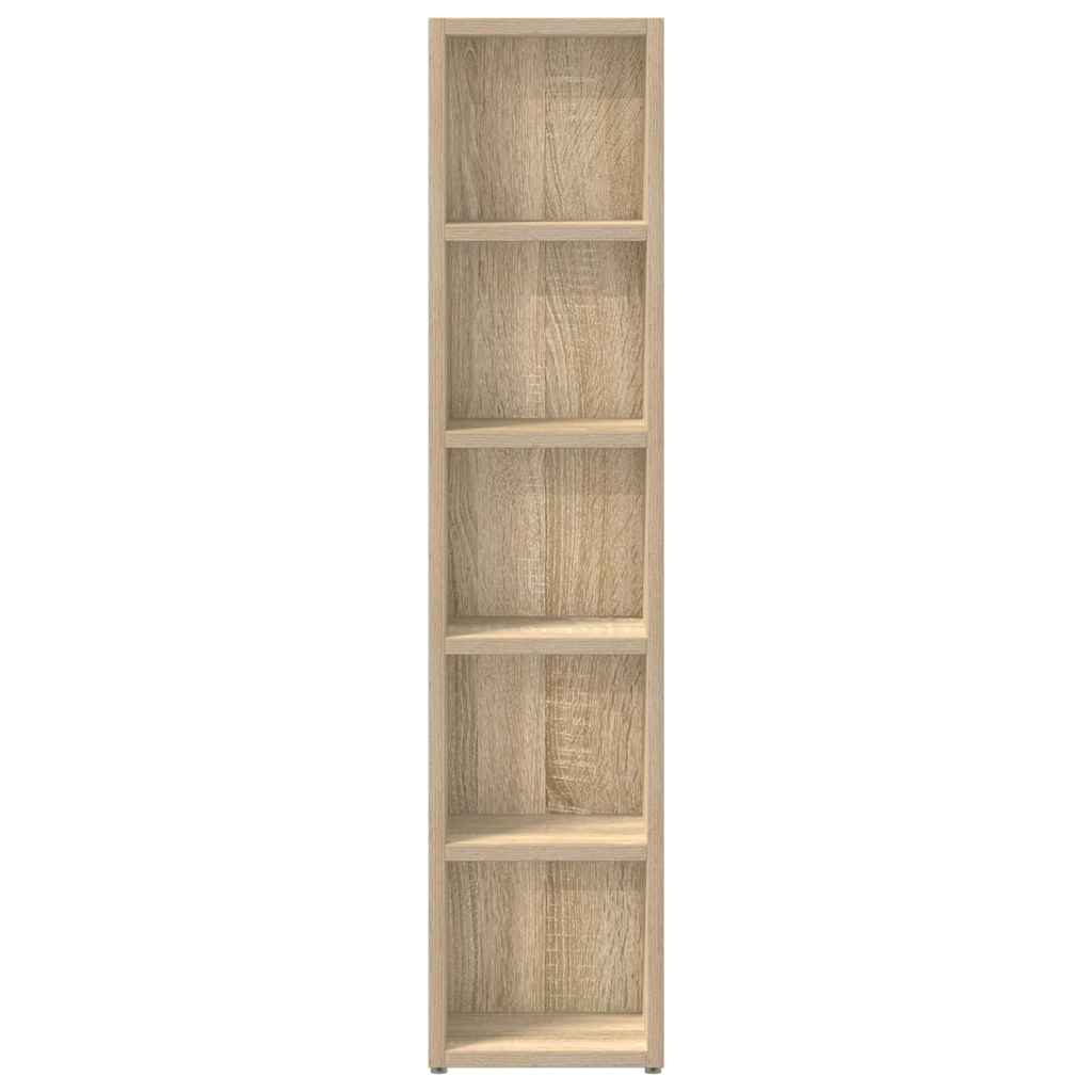 vidaXL CD Cabinet | Set of 2 | Sonoma oak | Engineered wood | Tall | CD Cabinet 6