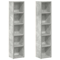 vidaXL CD Cabinet | Set of 2 | Concrete Grey | Engineered Wood 2