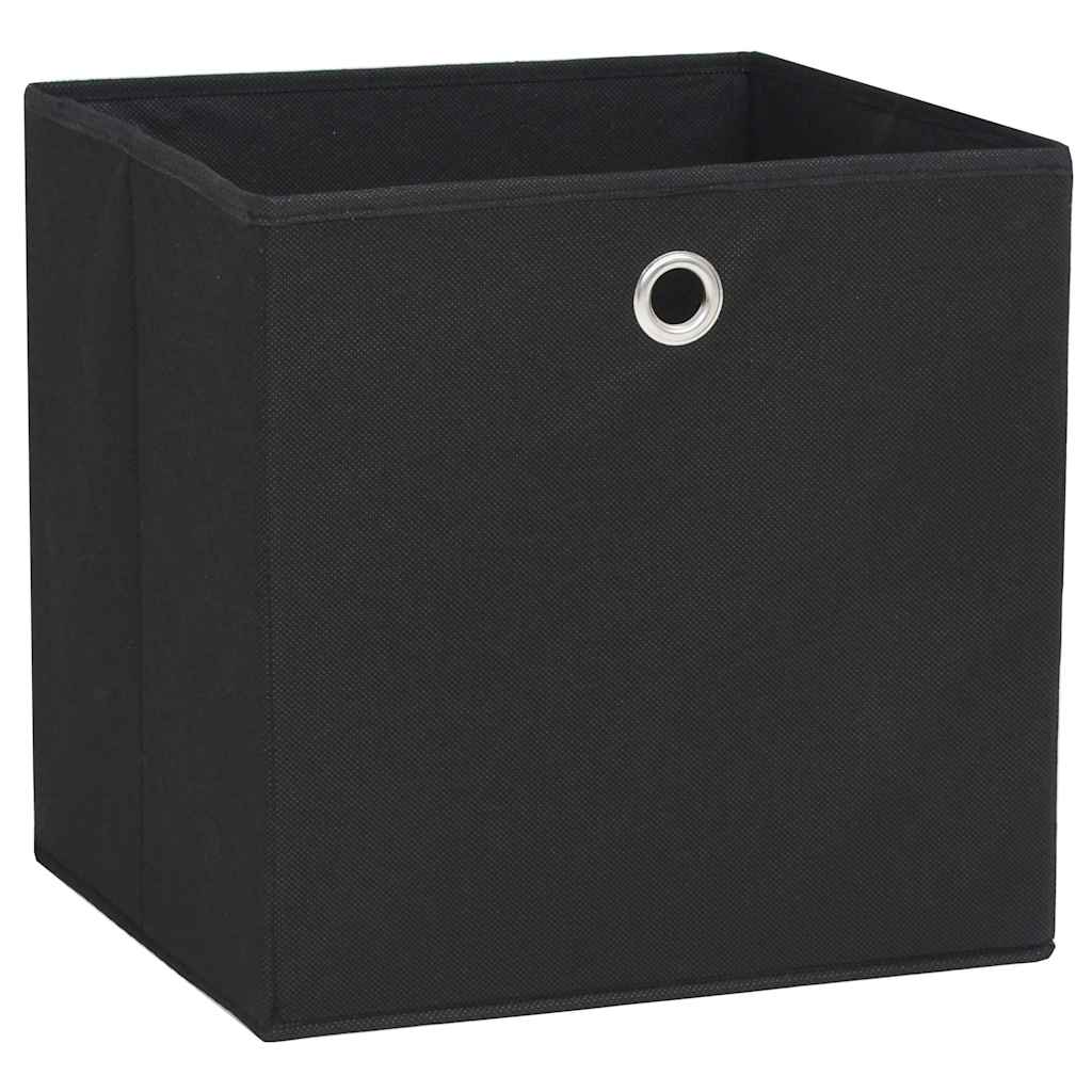 vidaXL Storage Boxes 10 pcs Non-woven Fabric 28x28x28 cm Black 2