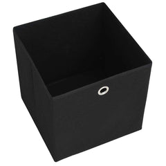 vidaXL Storage Boxes 10 pcs Non-woven Fabric 28x28x28 cm Black 5