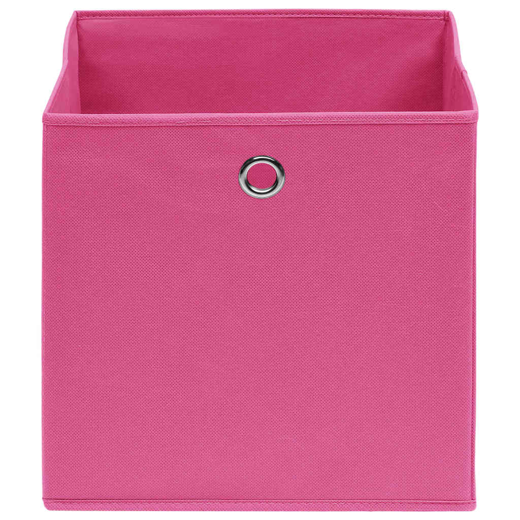 vidaXL Storage Box | Set of 10 | Pink | Non-woven fabric | 28x28x28 cm 3