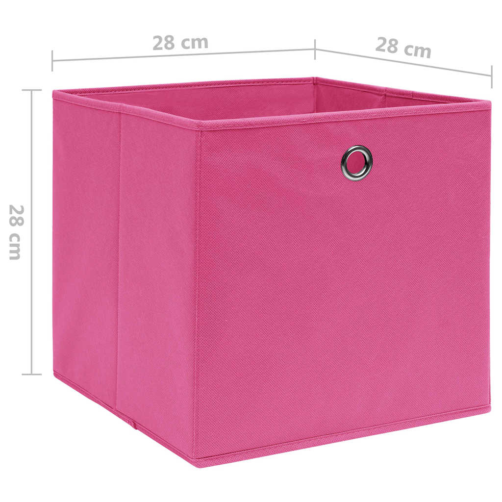 vidaXL Storage Box | Set of 10 | Pink | Non-woven fabric | 28x28x28 cm 5