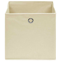 vidaXL Storage Boxes 10 pcs Non-woven Fabric 28x28x28 cm Cream 3