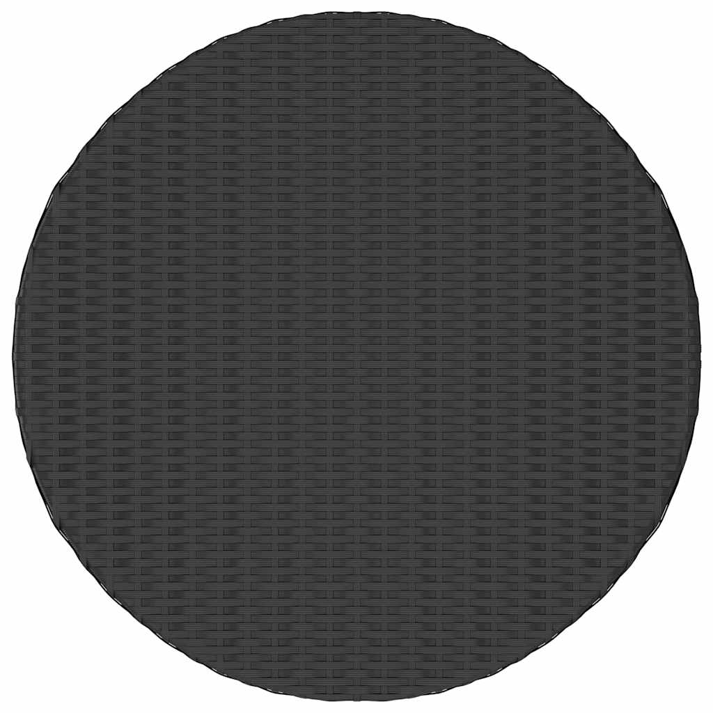 Garden Table 70x70x73 cm Poly Rattan Black