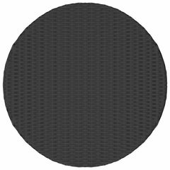 Garden Table 70x70x73 cm Poly Rattan Black