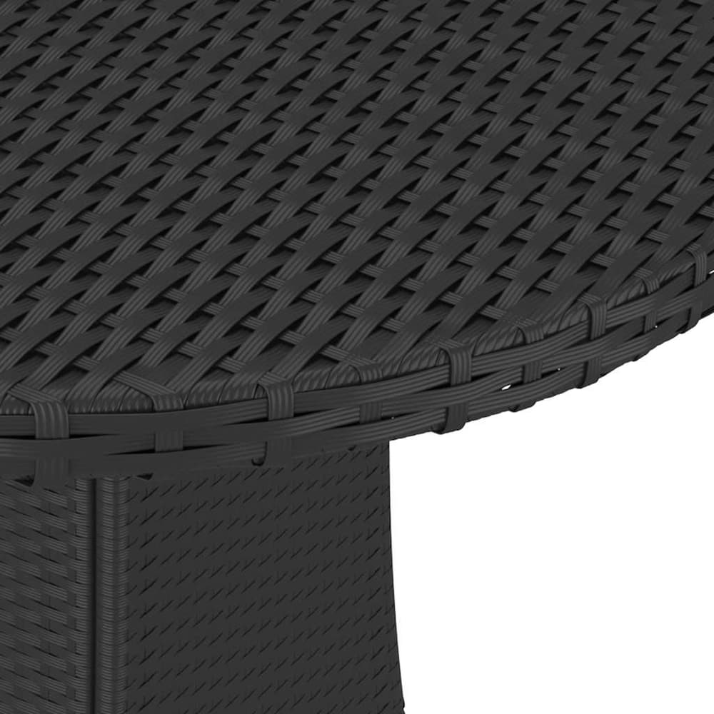 Garden Table 70x70x73 cm Poly Rattan Black