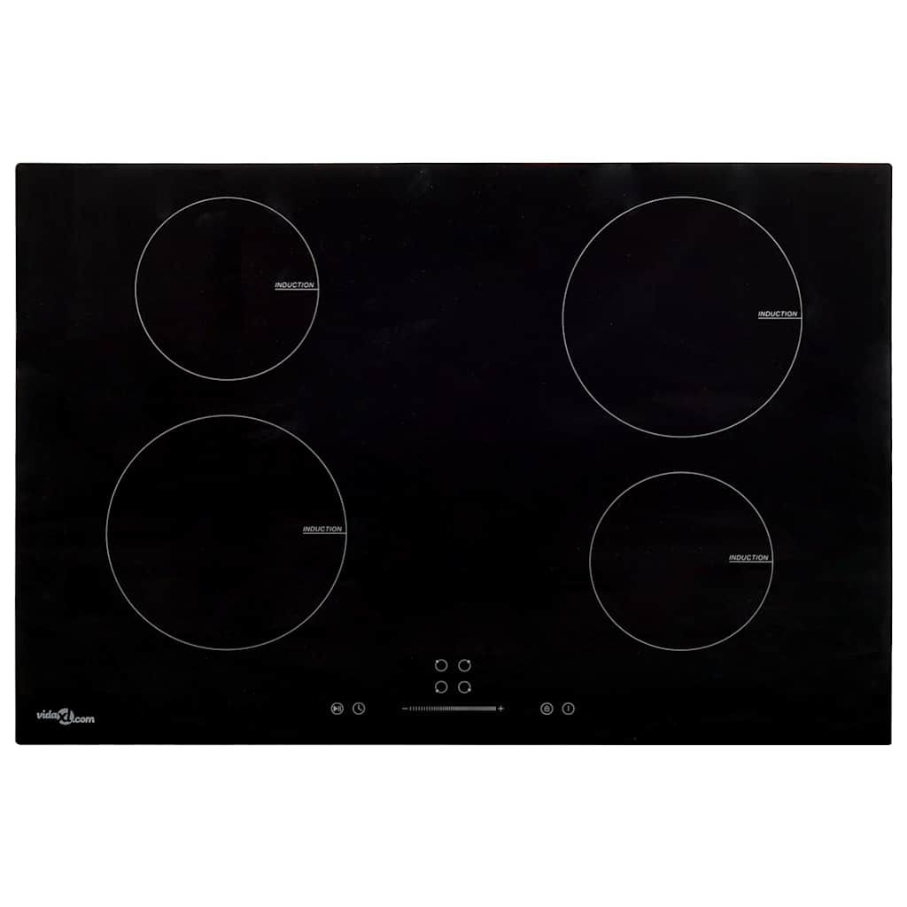 Induction Hob with 4 Burners Touch Control Glass 77 cm 7000 w