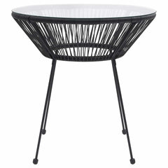 vidaXL Garden Dining Table | Black, Transparent 2