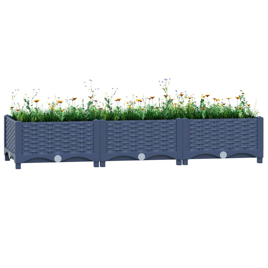 310399 vidaXL Raised Bed 120x40x23 cm Polypropylene 1