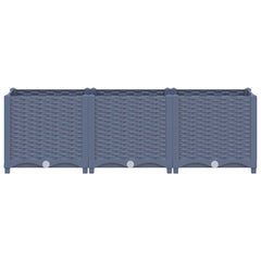 Raised Bed Polypropylene without wheels Blue grey 120 x 40 x 38 cm