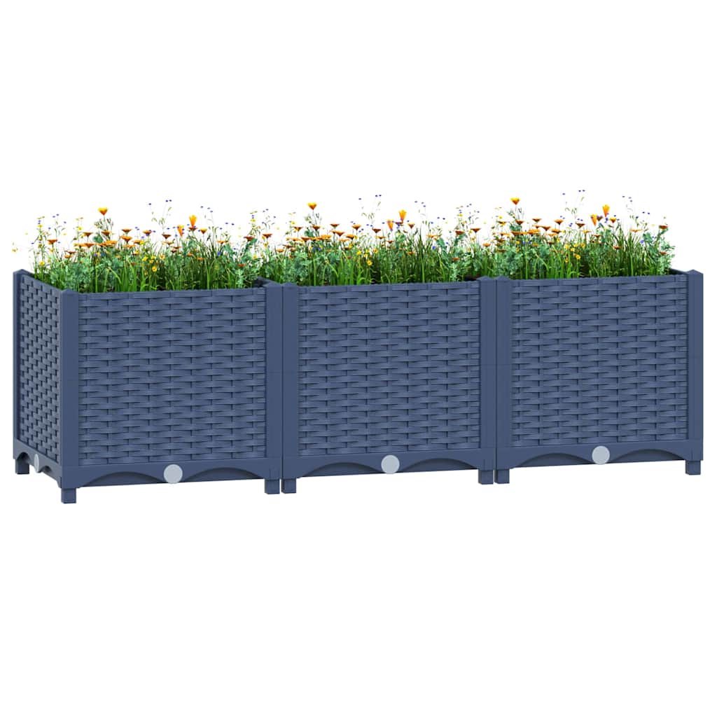 310403 vidaXL Raised Bed 120x40x38 cm Polypropylene 1