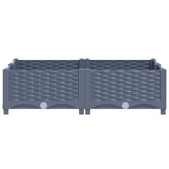 vidaXL Raised Bed | Blue Grey | Polypropylene | 80x80x23 cm | Planters 4