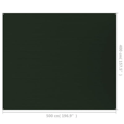 Tent Carpet 400x500 cm Dark Green HDPE