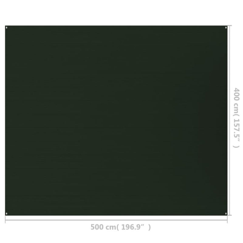 Tent Carpet 400x500 cm Dark Green HDPE