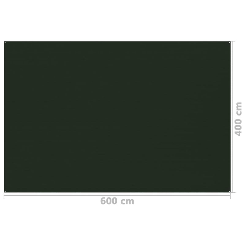 Tent Carpet 400x600 cm Dark Green