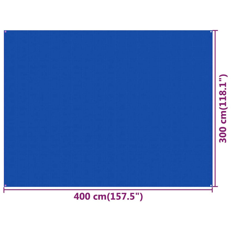 Tent Carpet 300x400 cm Blue HDPE