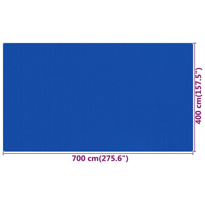 Tent Carpet 400x700 cm Blue HDPE