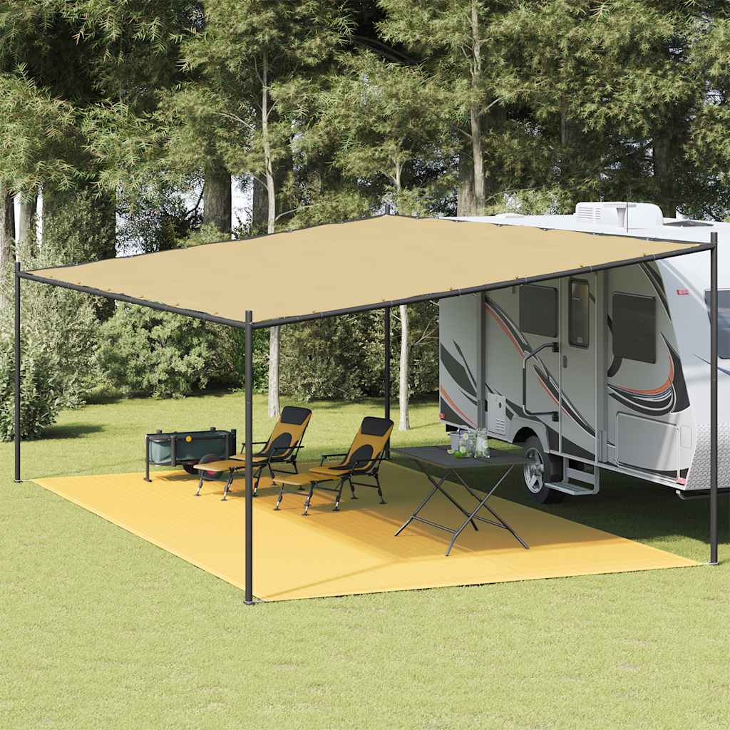 vidaXL Tent Carpet Beige 400x800 cm HDPE 1