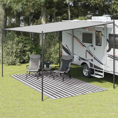 vidaXL Tent Carpet 250x450 cm Anthracite and White 1