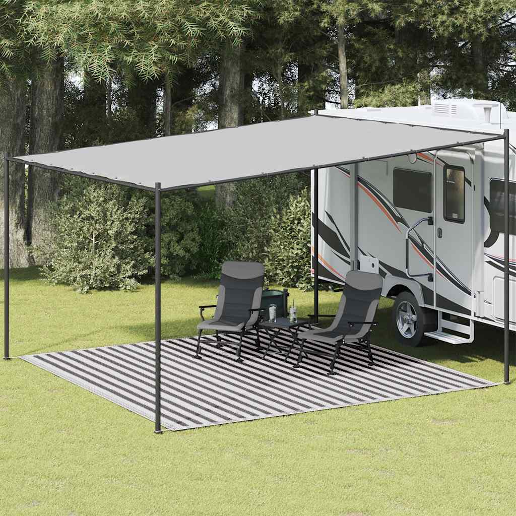 vidaXL Tent Carpet Anthracite and White 400x400 cm HDPE 1