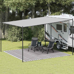 vidaXL Tent Carpet Anthracite and White 400x400 cm HDPE 1