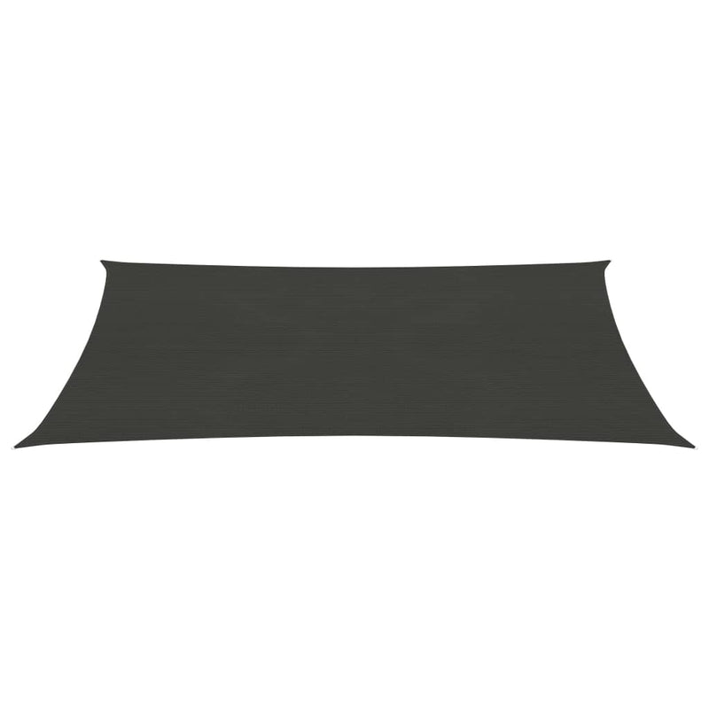 Sunshade Sail 160 g/m² Anthracite 2x5 m HDPE