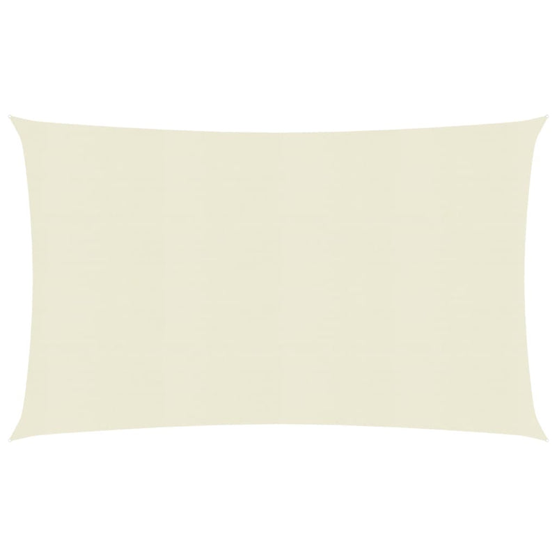 Sunshade Sail 160 g/m² Cream 3.5x5 m HDPE