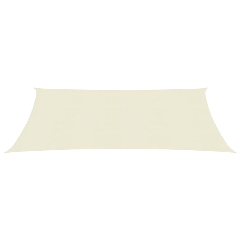 Sunshade Sail 160 g/m² Cream 3.5x5 m HDPE