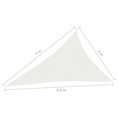 Sunshade Sail 160 g/m² White 4x5x6.8 m HDPE