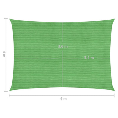 Sunshade Sail 160 g/m² Light Green 4x6 m HDPE