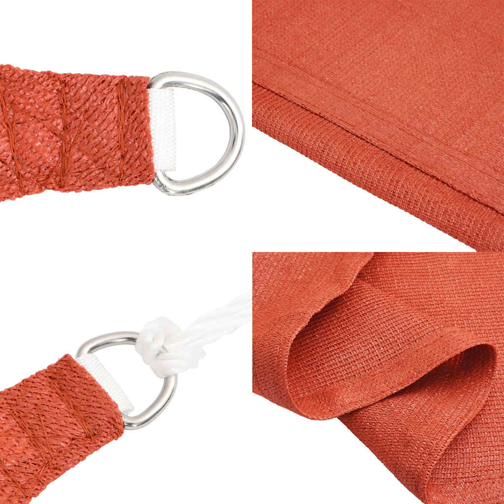 vidaXL Sunshade Sail 160 g/m² Terracotta 6x6 m HDPE 6