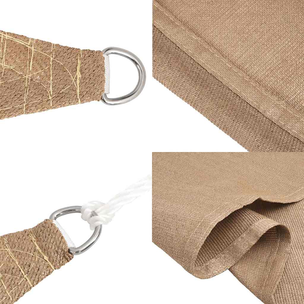 vidaXL Sunshade Sail 160 g/m² Taupe 2.5x4.5 m HDPE 6