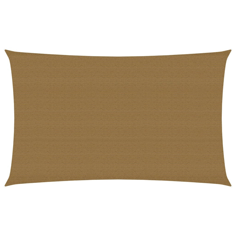 Sunshade Sail 160 g/m² Taupe 4x7 m HDPE