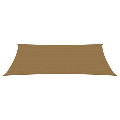 Sunshade Sail 160 g/m² Taupe 4x7 m HDPE