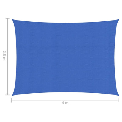 Sunshade Sail 160 g/m² Blue 2.5x4 m HDPE