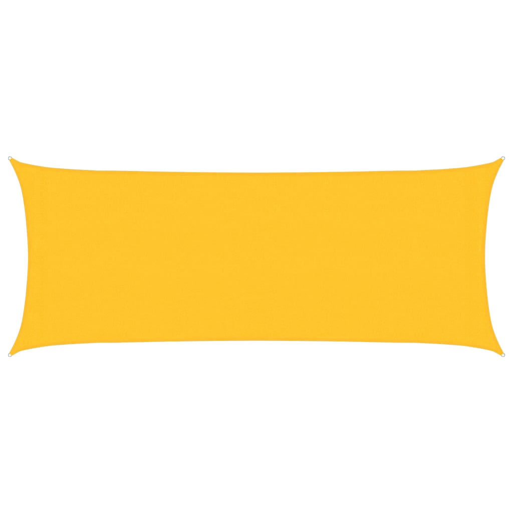 vidaXL Sunshade Sail 160 g/m² Yellow 2x5 m HDPE 2
