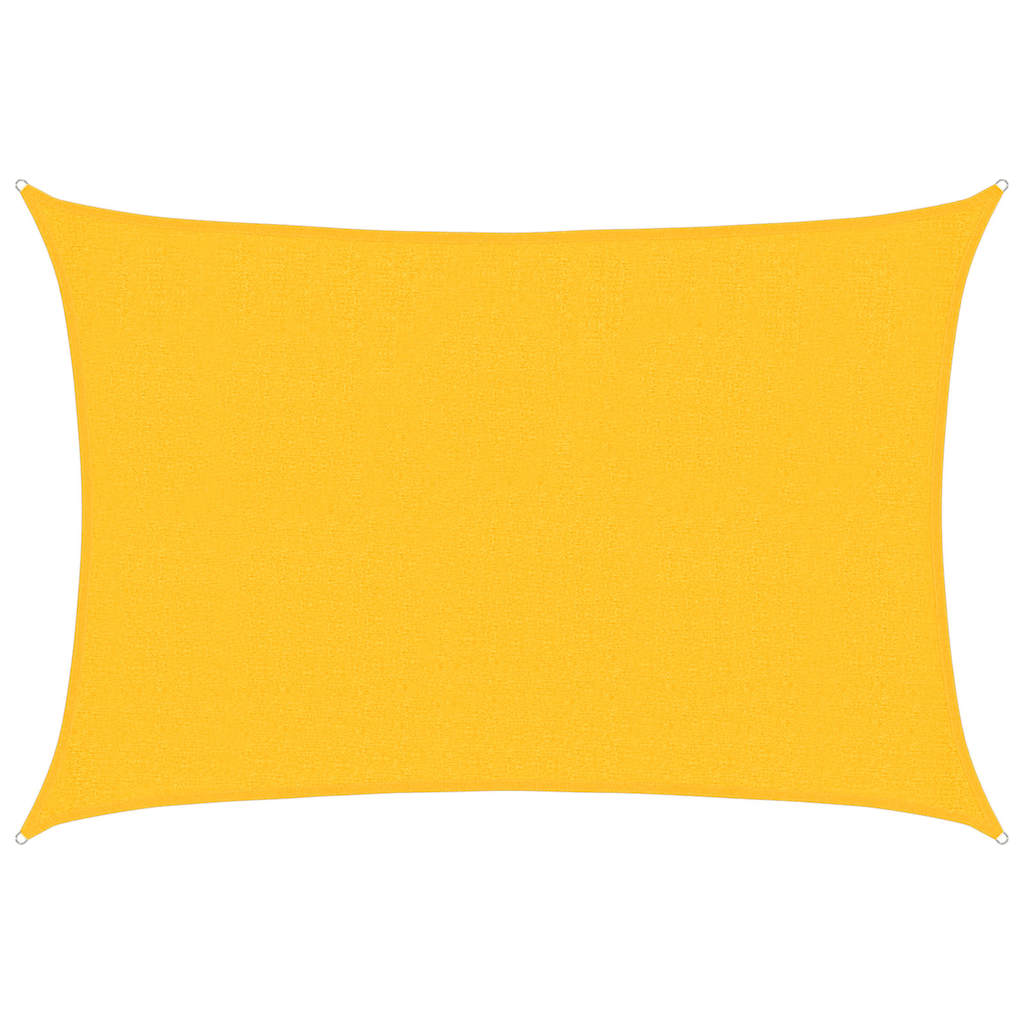 vidaXL Sunshade Sail 160 g/m² Yellow 2.5x3.5 m HDPE 2