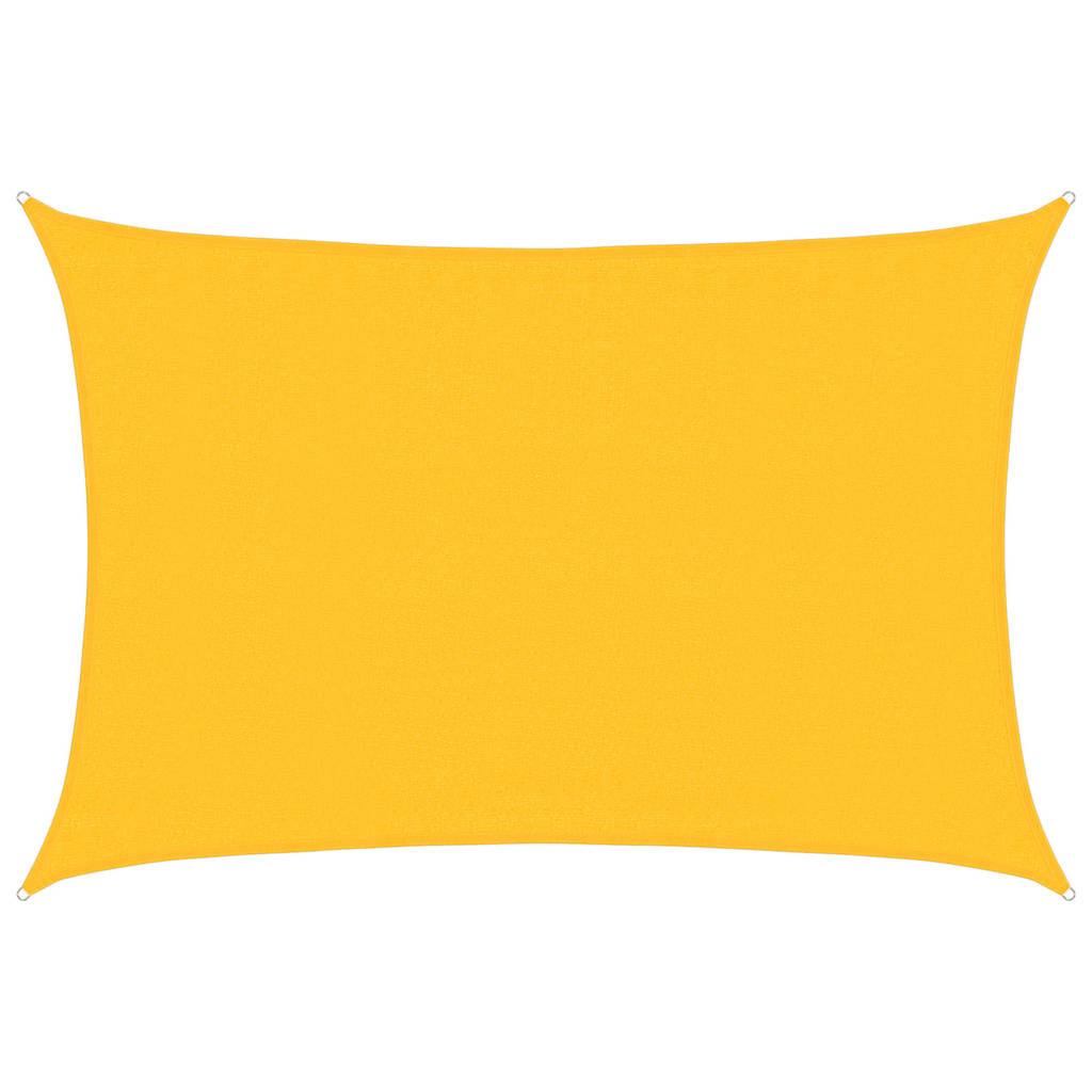 vidaXL Sunshade Sail 160 g/m² Rectangular Yellow 3.5x5 m HDPE 2