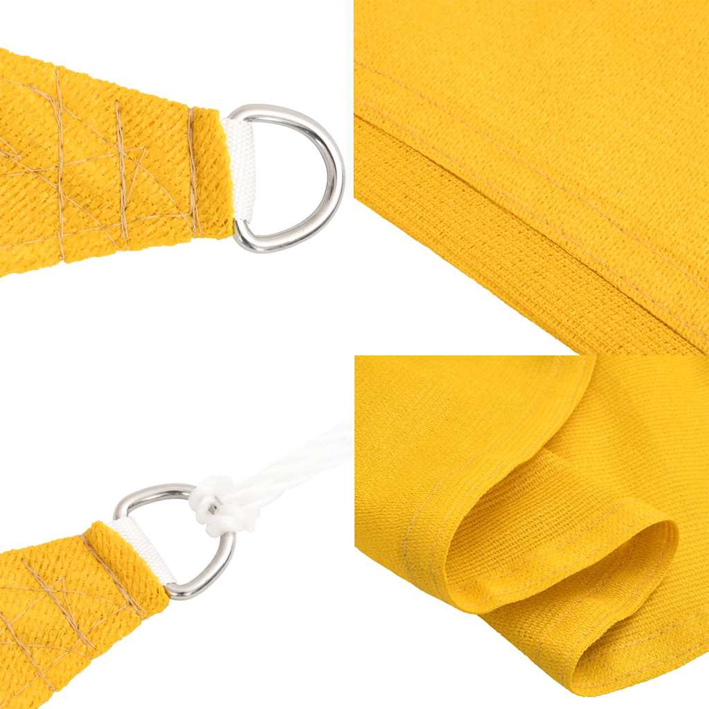 vidaXL Sunshade Sail 160 g/m² Rectangular Yellow 5x8 m HDPE 6