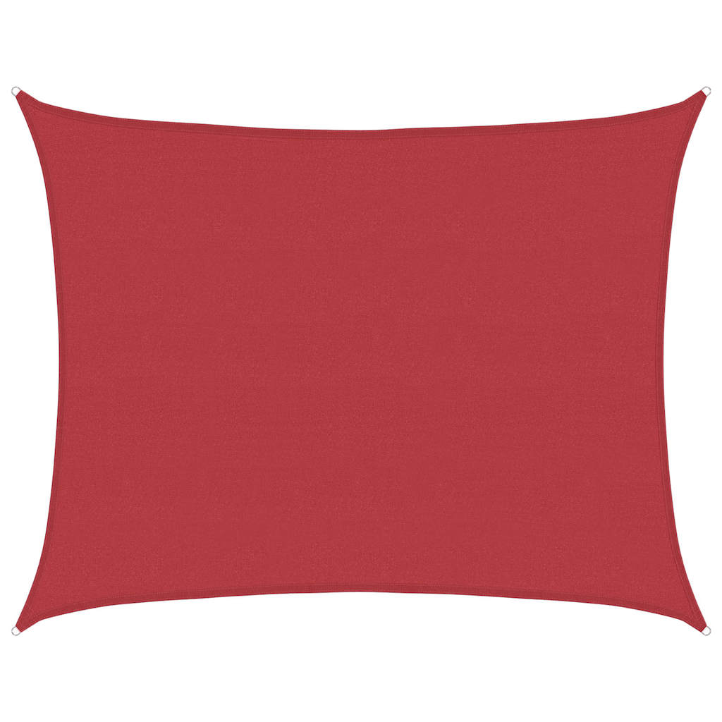 Sunshade Sail 160 g/m² 6x8 m HDPE Width 6 m Drop 8 m Red