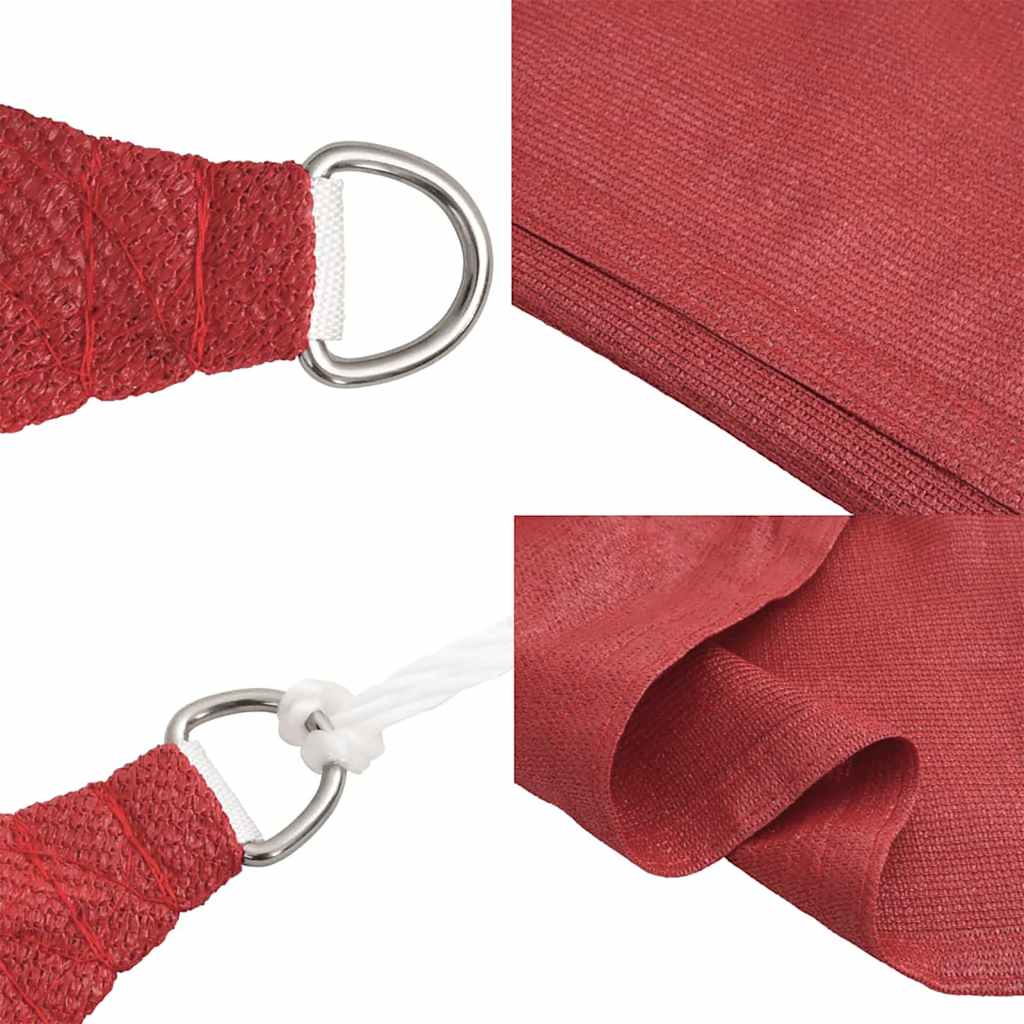vidaXL Sun Sail | Red | High-density polyethylene (HDPE) | 5 x 5 x 5 metres 6