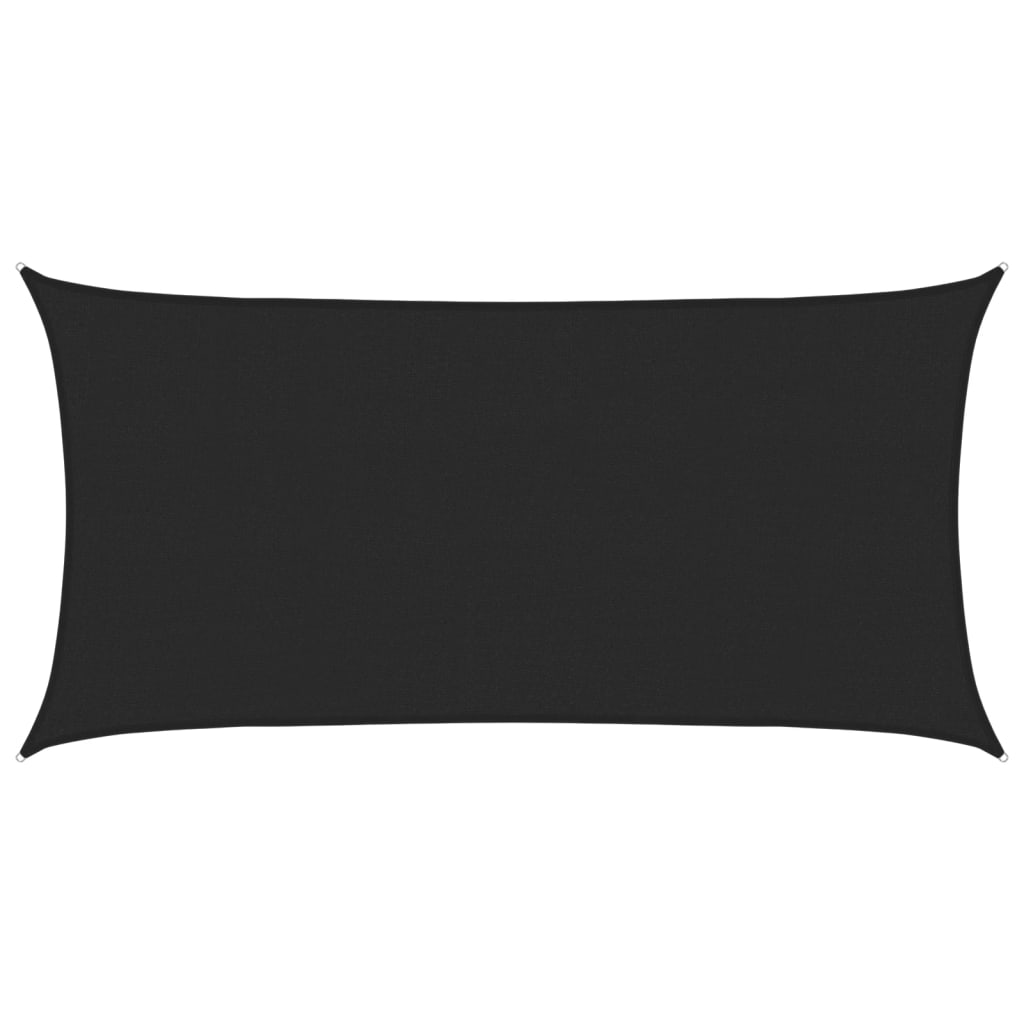 vidaXL Sunshade Sail 160 g/m² Black 2.5x4.5 m HDPE 2