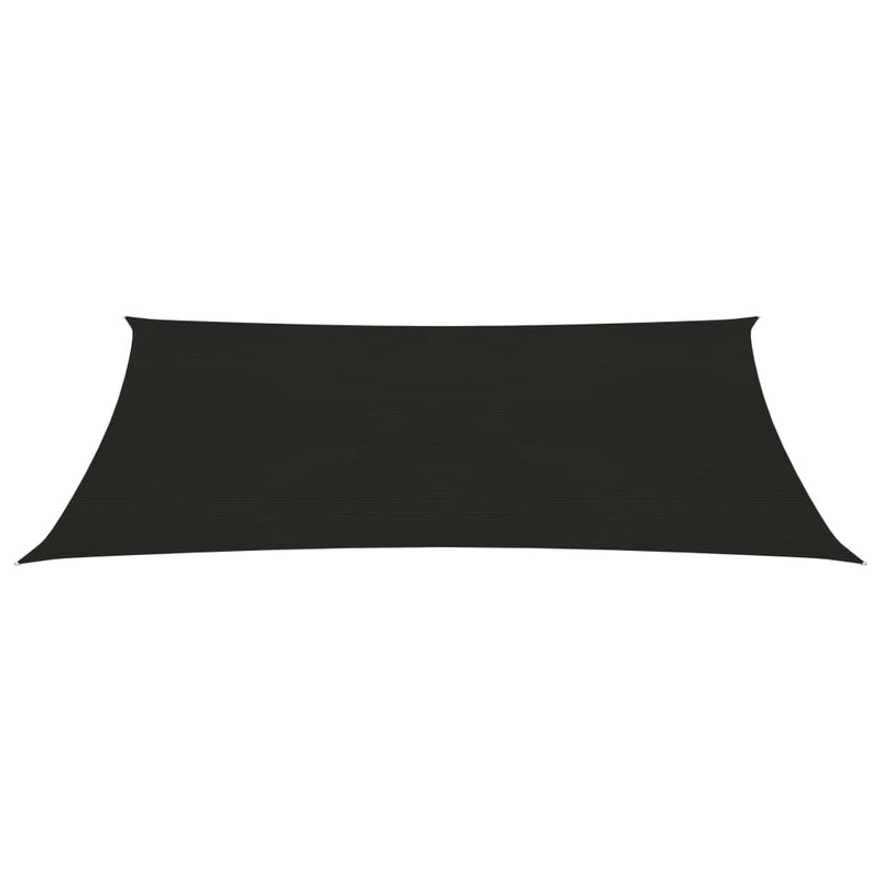 Sunshade Sail 160 g/m² Black 2.5x4.5 m HDPE