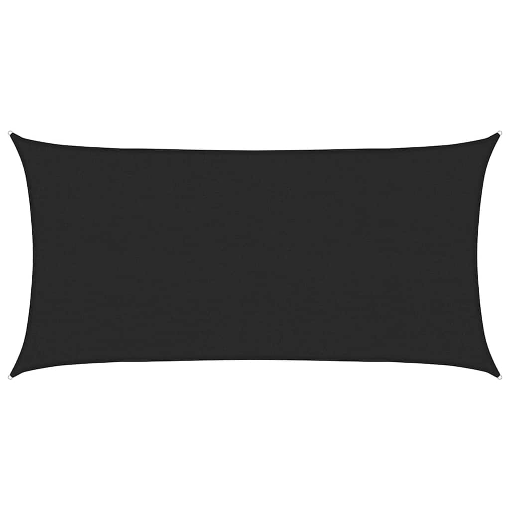 vidaXL Sunshade Sail 160 g/m² Black 2.5x5 m HDPE 2